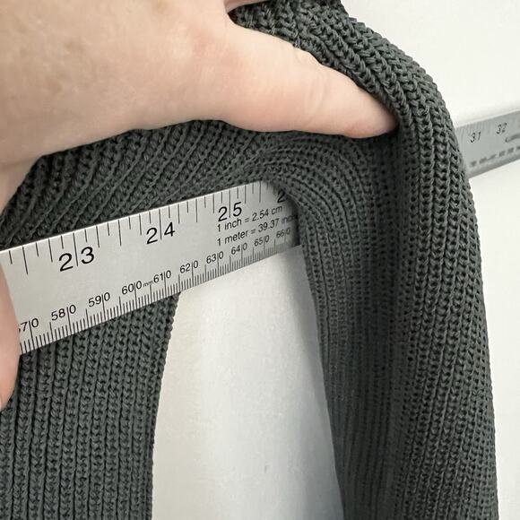 Wilfred Sweater Womens Large Green Knit Open Arm Ties Aritiza Crop - Picture 4 of 13